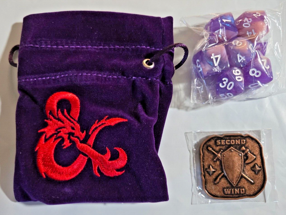 New Sirius Dice Acererak's Treasure Crystal Edition Dice Set + Bag + Coin-image