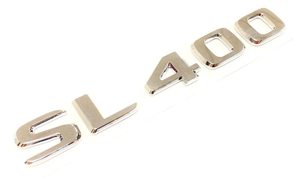 Chrome Silver SL400 Trunk Emblem Badge Decal for Mercedes SL400