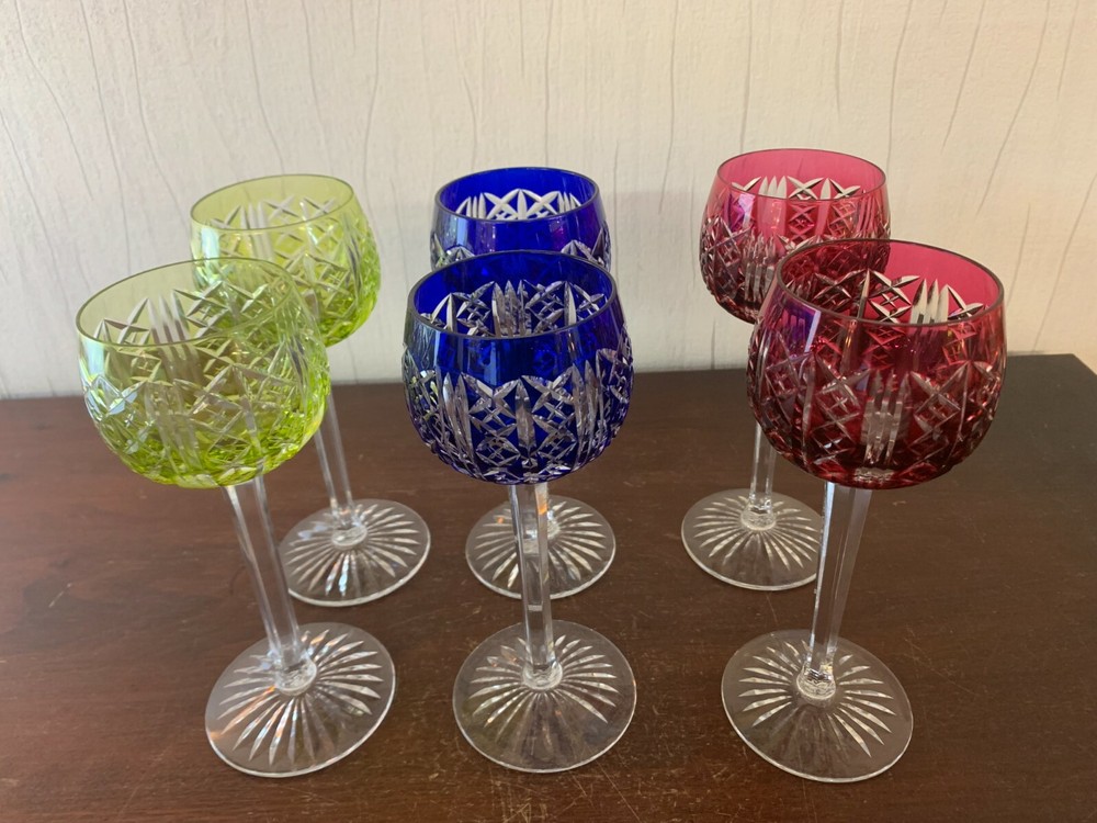 5 Crystal Glasses Model Riesling from Saint Louis (Price per Unit)