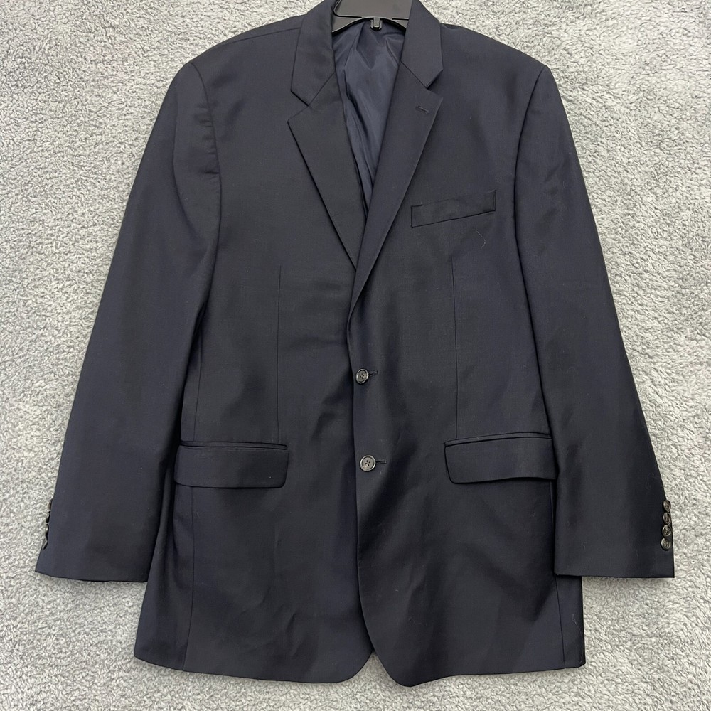 Ralph Lauren Blazer Mens 42R Navy Blue Excellent Two Button Wool Jacket