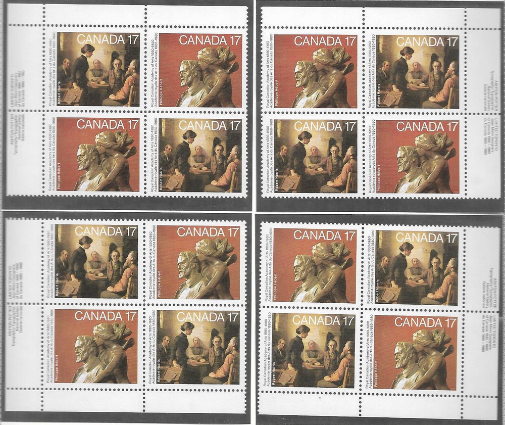 Canada #850a Academy of Arts 17c Plate Block MNH Stamps-image