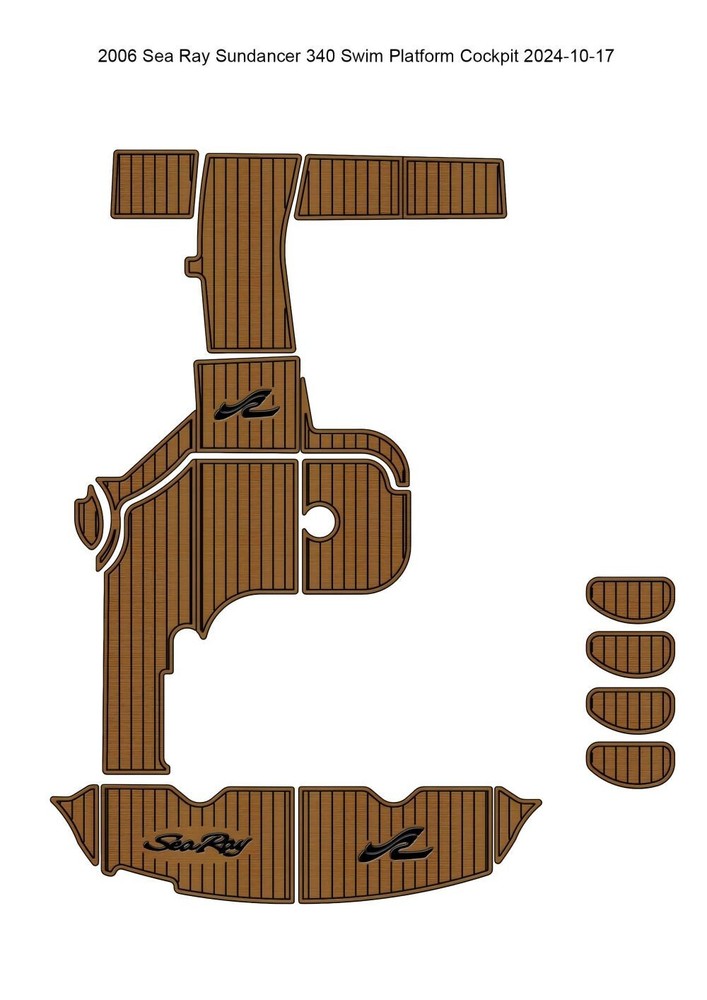 2006 Sea Ray Sundancer 340 Swim Platform Cockpit Boat EVA Foam Flooring Pad Mat