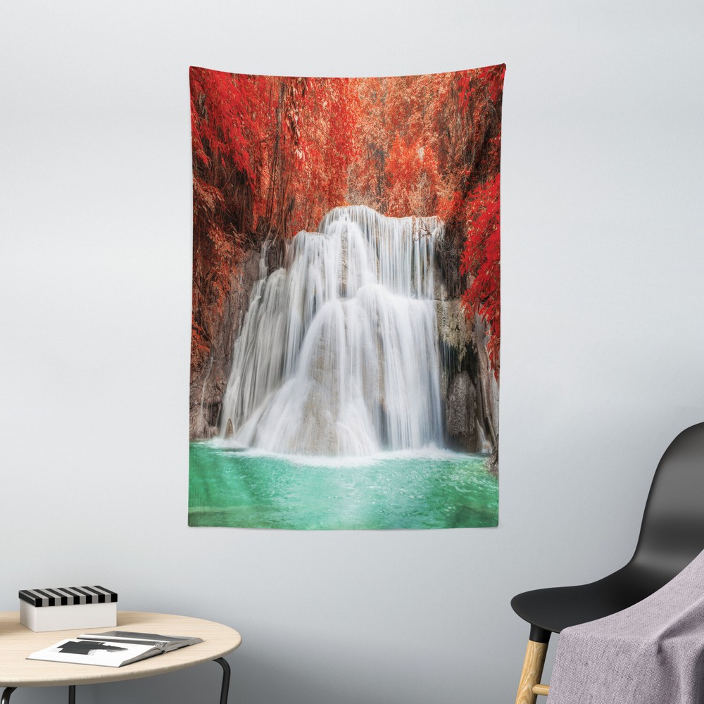 Landscape Tapestry River in the Fall Print Wall Hanging Decor