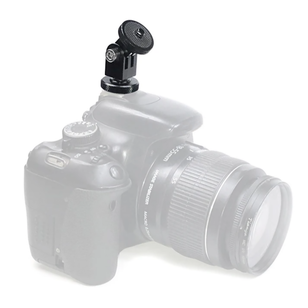 360° Rotatable Cold Shoe 1/4 Screw Base Fixed Adapter Mounting Bracket For GoPro