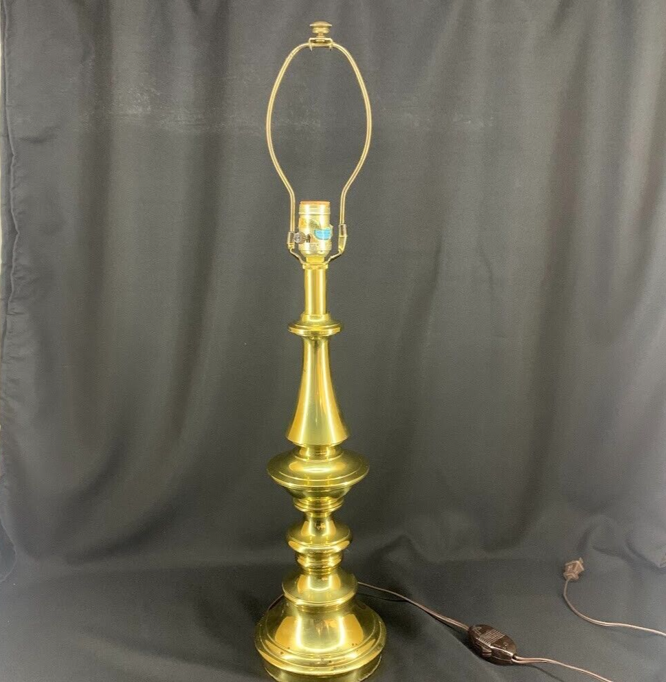 Vintage Brass Stiffel Lamp Base Very Heavy Light Tested