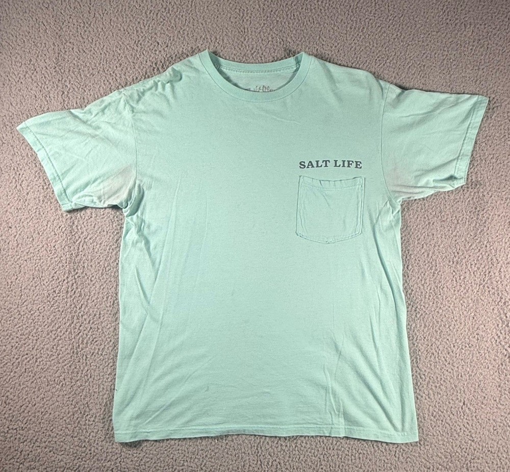 Salt Life Mens TShirt Medium Blue Tuna Way Of The Watermen Size Medium