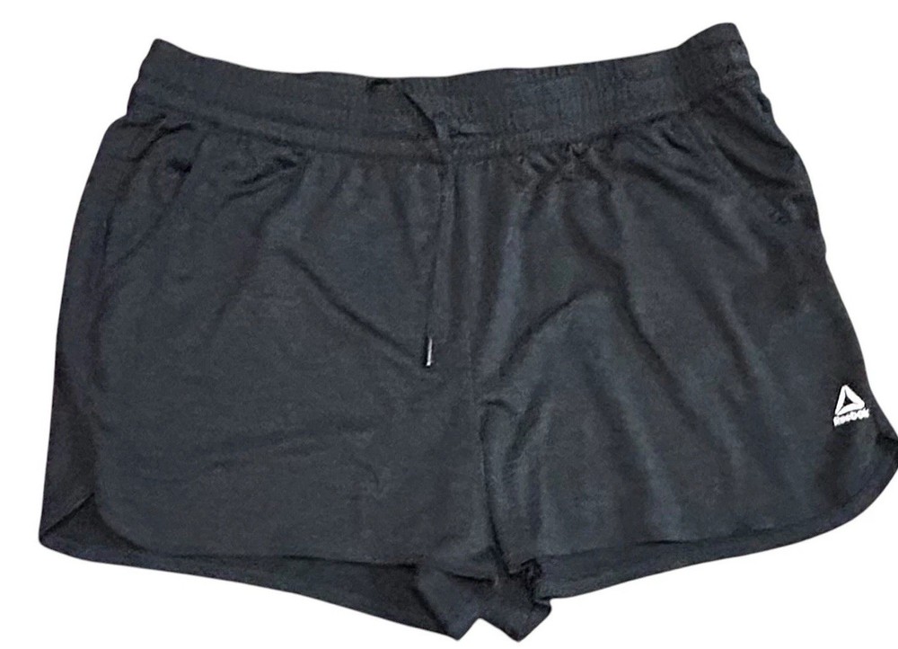 Reebok Shorts Women's 2XL Heather Black Gray Athletic Training Running