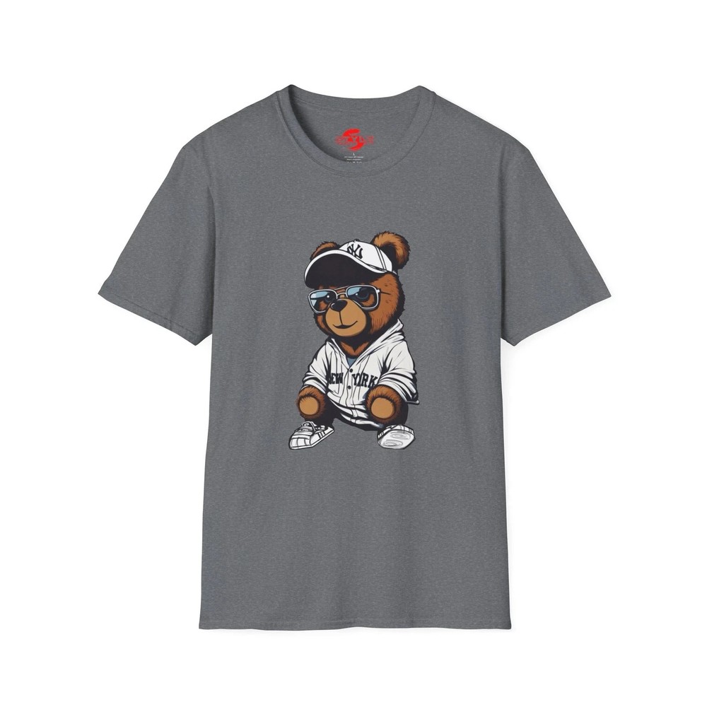 New York Icon Teddy T-Shirt, Streetwear Yankee Bear Tee, Urban Fashion Shirt,