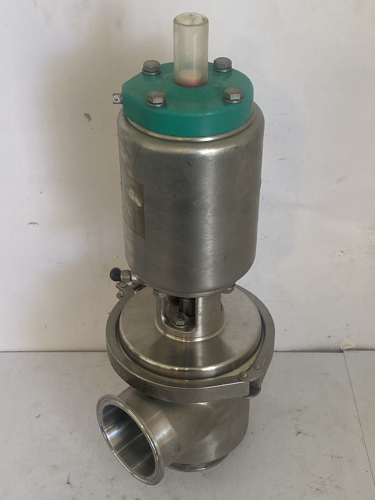 TRI-CLOVER AIR ACTUATOR VALVE APPROX. 5”DIA  Diameter Pump 18” Length