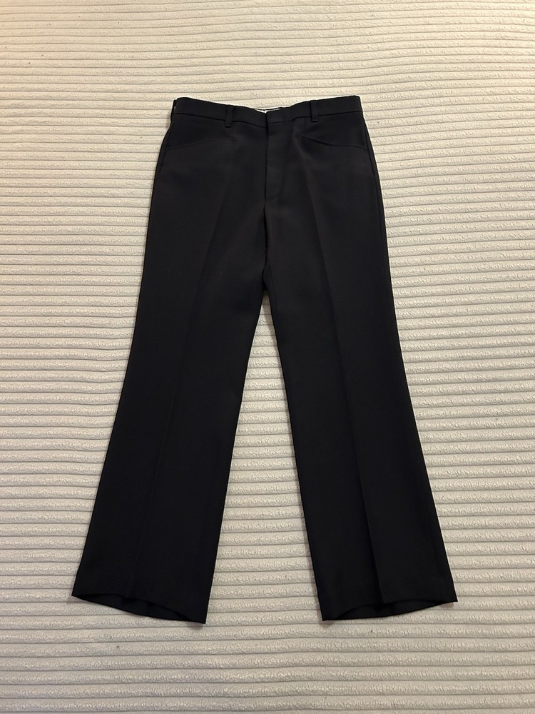 Vintage Levi's Panatela Dress Pants Navy Blue Size 32x29 Made In USA 1970s