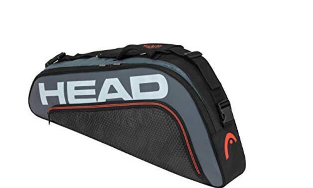 Tour Team 3R Pro Tennis Racquet Bag 3 Racket Tennis Equipment Black/Grey