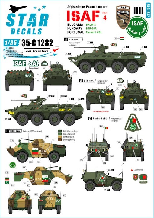 Star Decals 1/35 ISAF AFVs Afghanistan Peace Keepers Part 4
