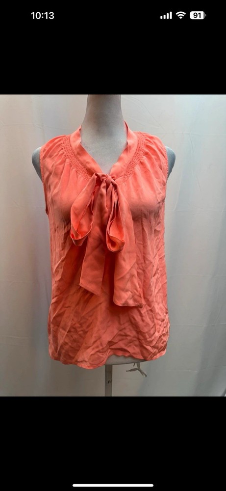 Lilly Pulitzer Orange Silk Blouse Top XS