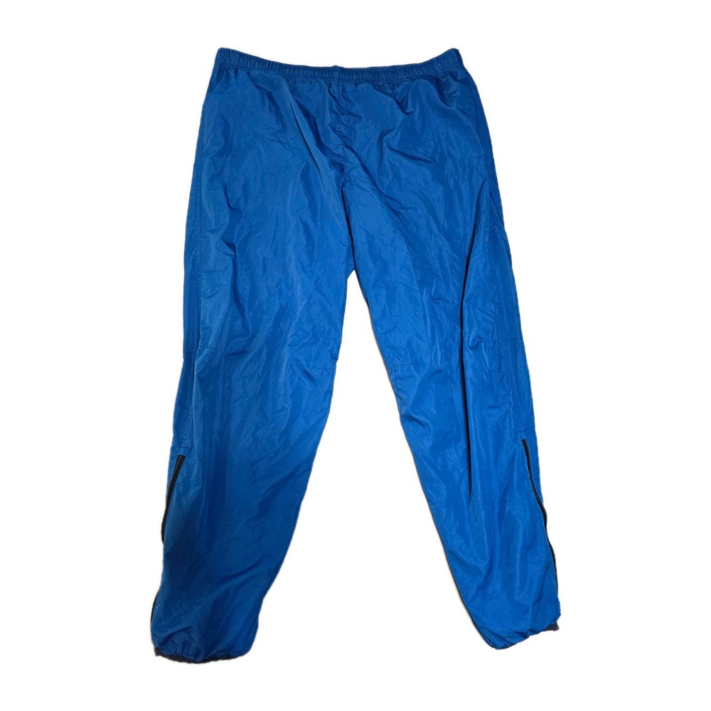 VTG Polo Sport Ralph Lauren Pants Mens L Blue Baggy Windbreaker Ankle Zip Y2K