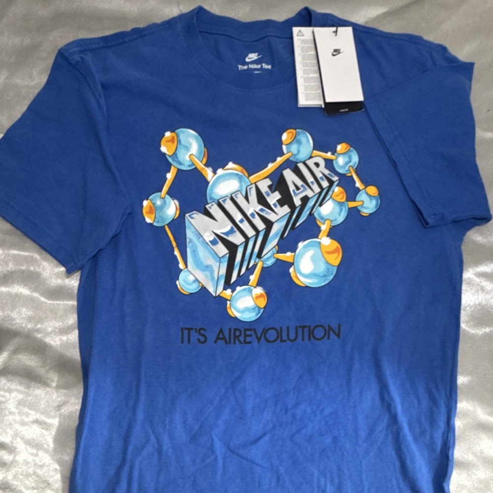 Nike Air The Nike Tee Loose Fit Graphic Print Blue Men's T-Shirt S FZ5399-480