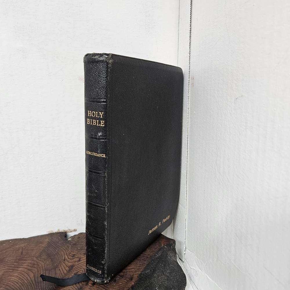 KJV Cambridge Concord English Bible in Vintage Hand-Grained Morocco Leather Lined