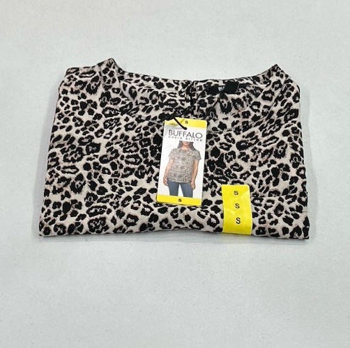 Buffalo David Bitton Women's Woven Patch Pocket Blouse, Soft Leo, Size S