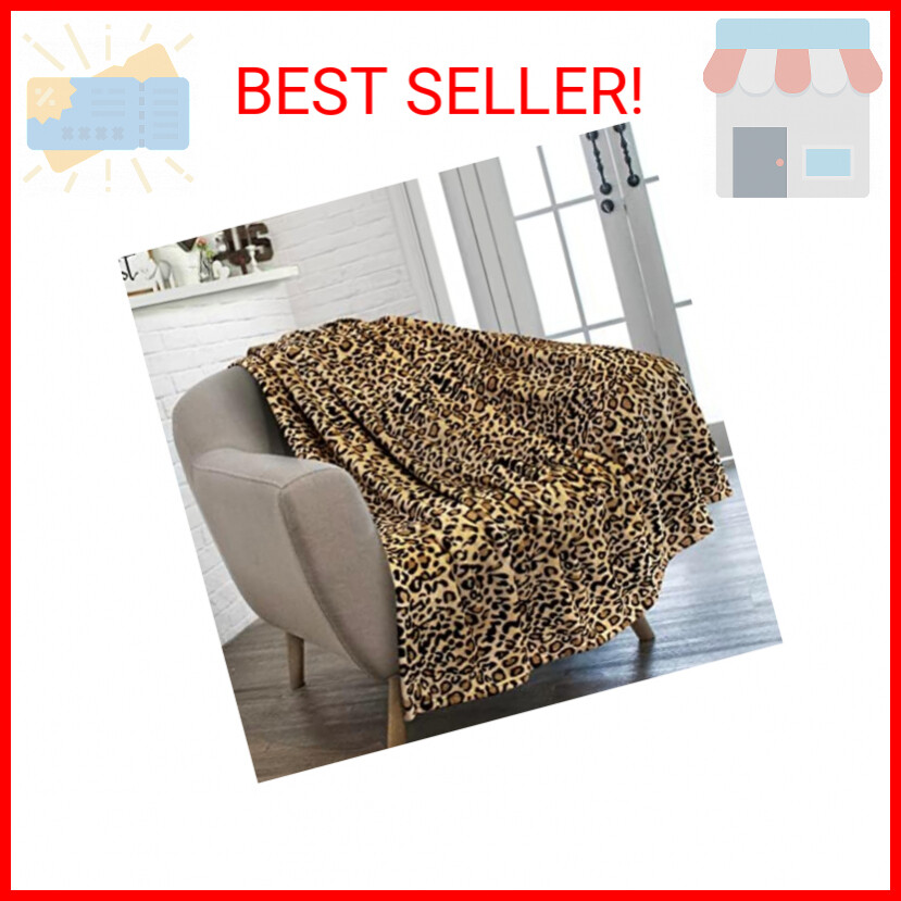 PAVILIA Cheetah Fleece Throw Blanket | Cheetah Leopard Animal Print Flannel Blan