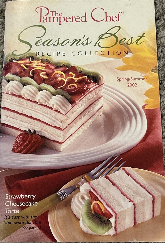 Pampered Chef Seasons Best Recipe Collection Spring Summer 2002 Cookbook Booklet