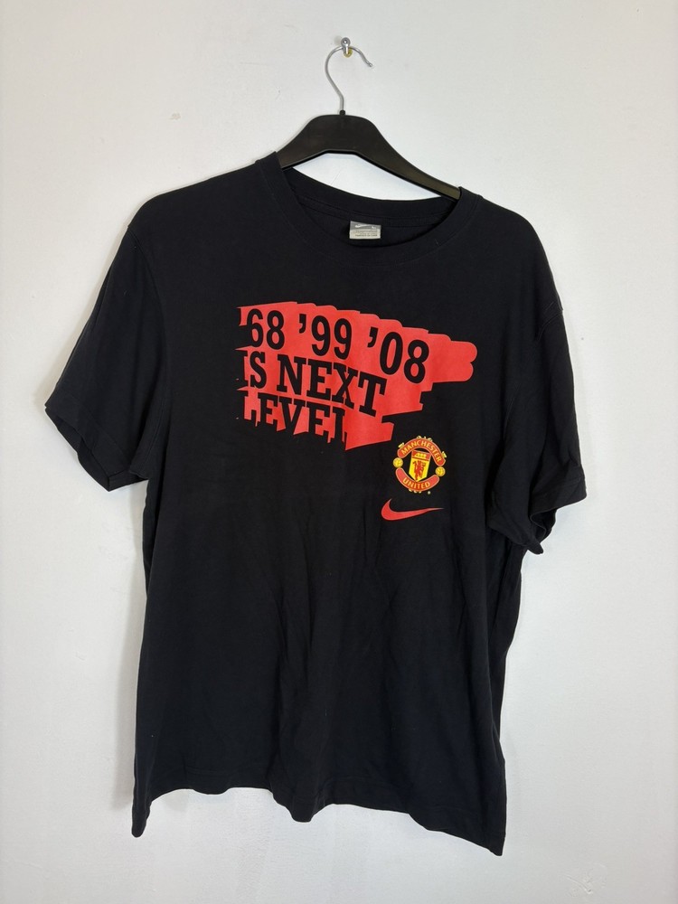 Vintage Manchester United Nike Y2K T Shirt Cotton Tee Football Mens Size L