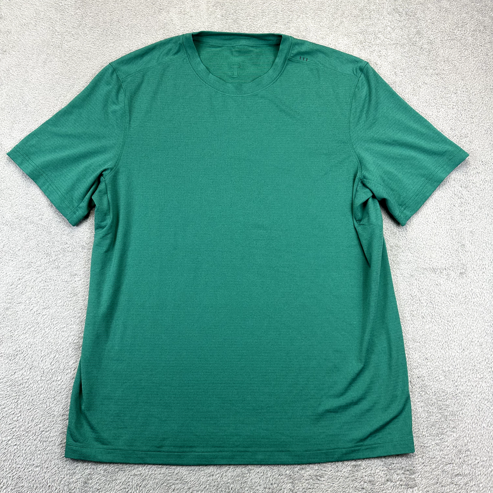 Lululemon License to Train Relaxed Short Sleeve Shirt Men’s L Large Green