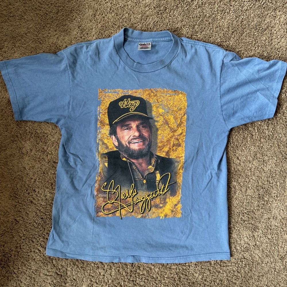 Vintage 90s Merle Haggard Hag Fan Dangerously Close T shirt Large