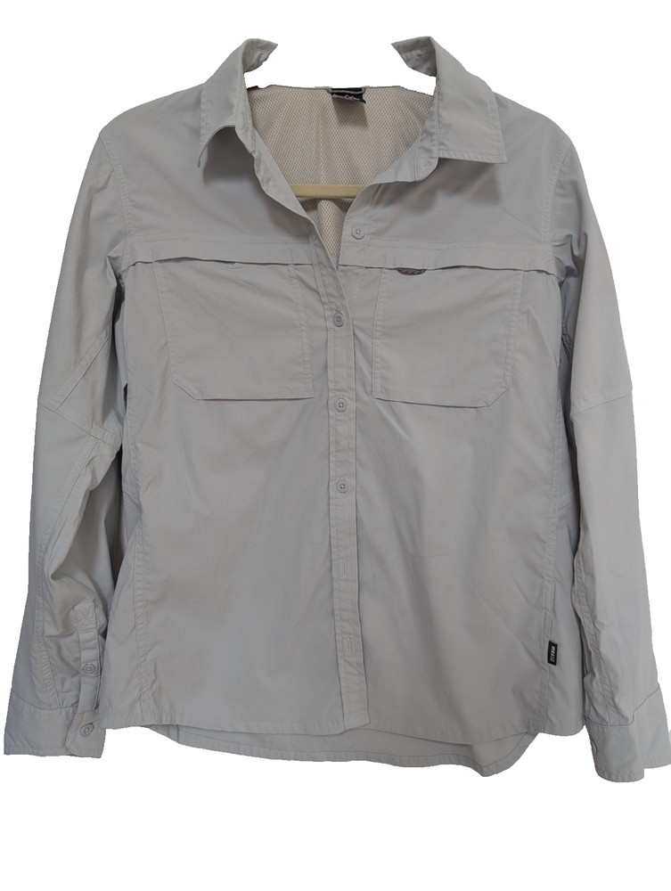 REI CO OP Sahara Long-Sleeve Solid Gray Women's Medium