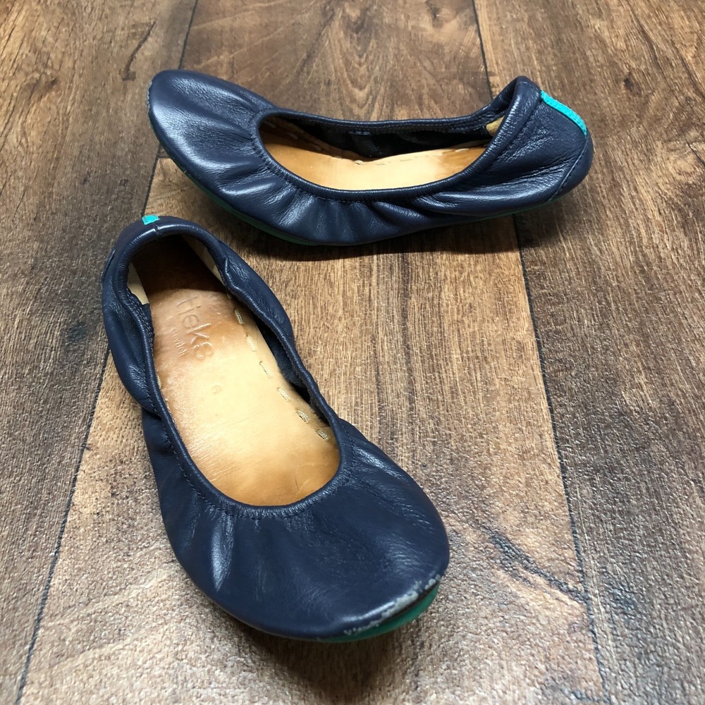 Tieks By Gavrieli Women’s Flat Ballet Leather Shoes Size 6 - California Navy