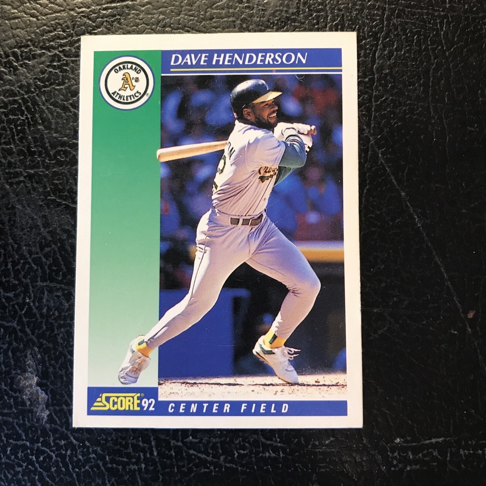 DAVE HENDERSON 1992 SCORE & FREE ‘Studio 91’ Rickey Henderson. Oakland A’s