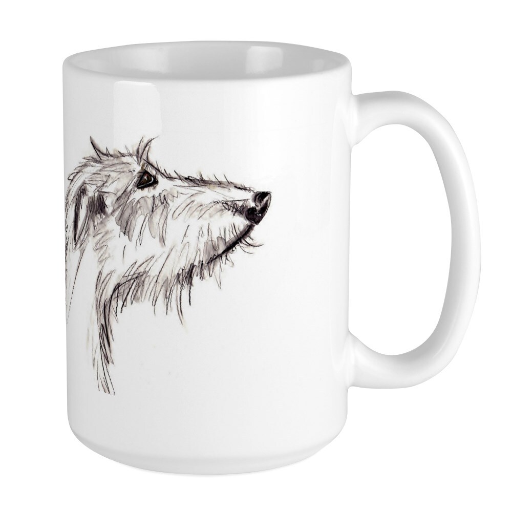 CafePress Scruffy Lurcher Coffee Mug, Large 15 oz. White Coffee Cup (719915238)