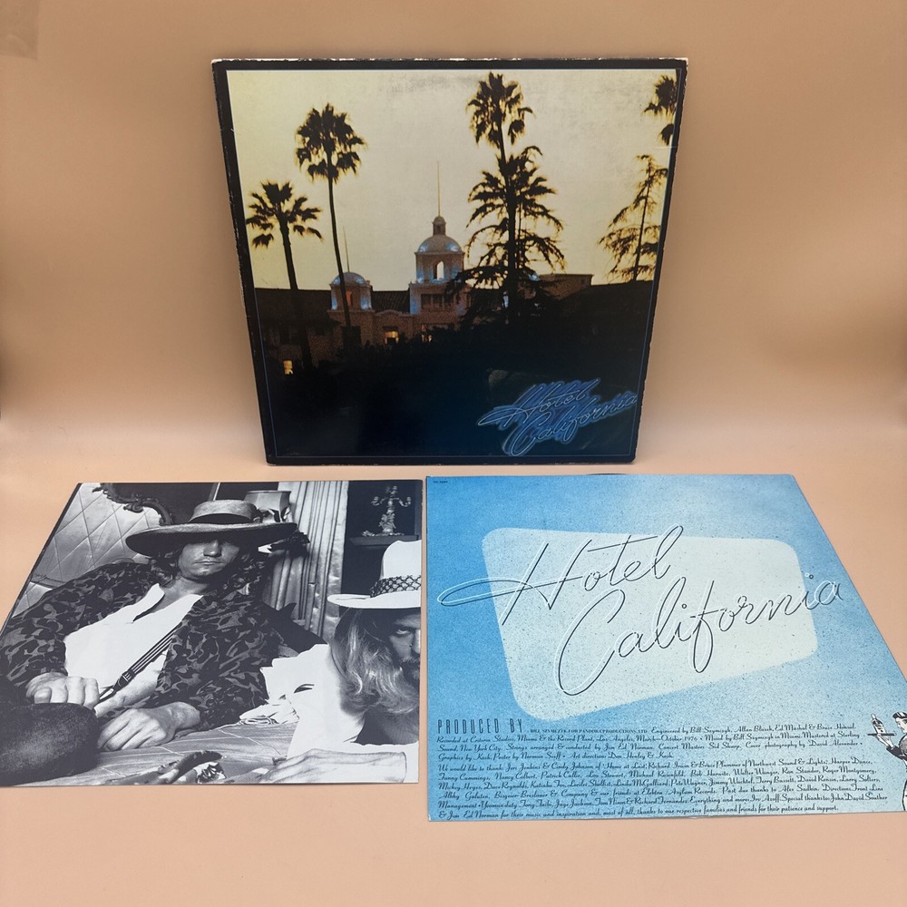 The Eagles Hotel California Vinyl Album Asylum Records 1976 w/ poster
