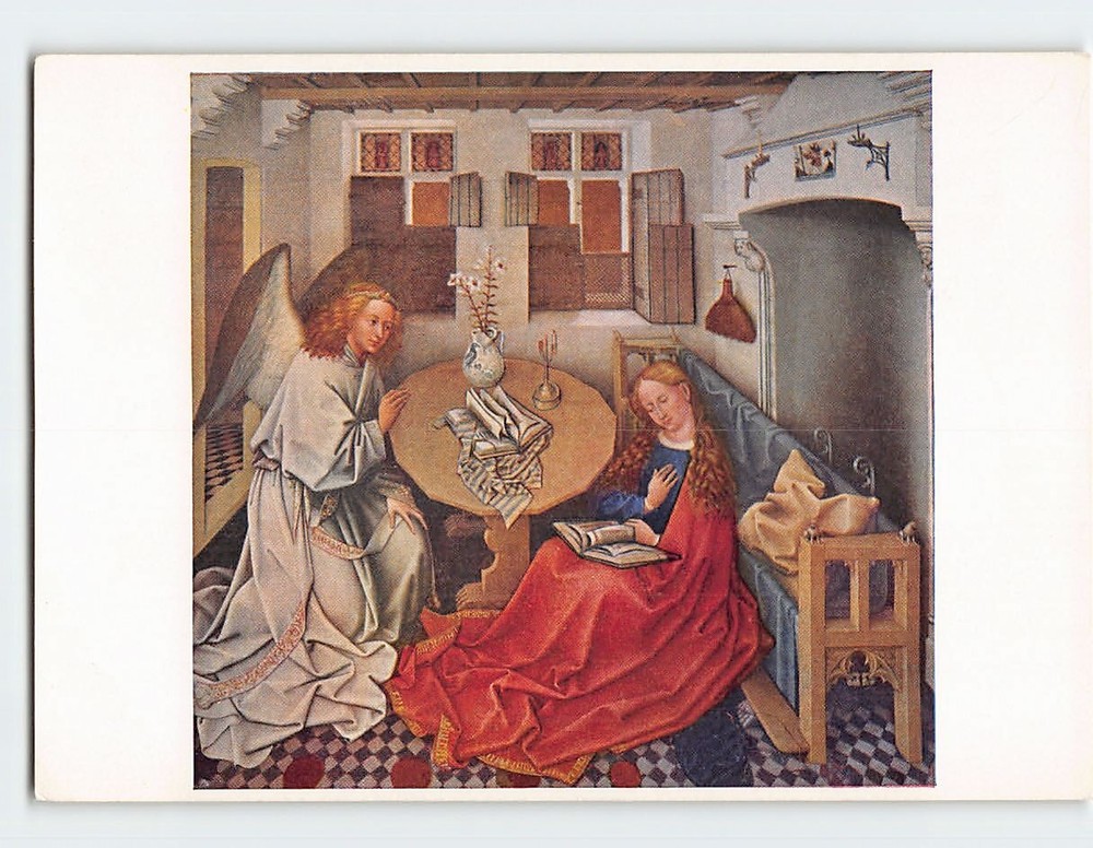 Postcard The Annunciation Painting by Robert Campin
