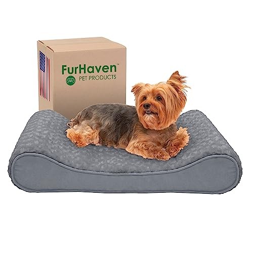 Cozy Gray Memory Foam Dog Bed for Small to Medium Dogs - 20x30x5 Inches Removable