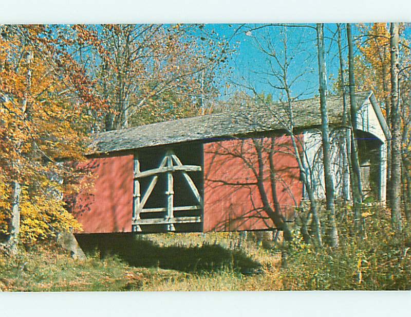 Unused Pre-1980 COVERED BRIDGE Coxville Indiana IN t7774@