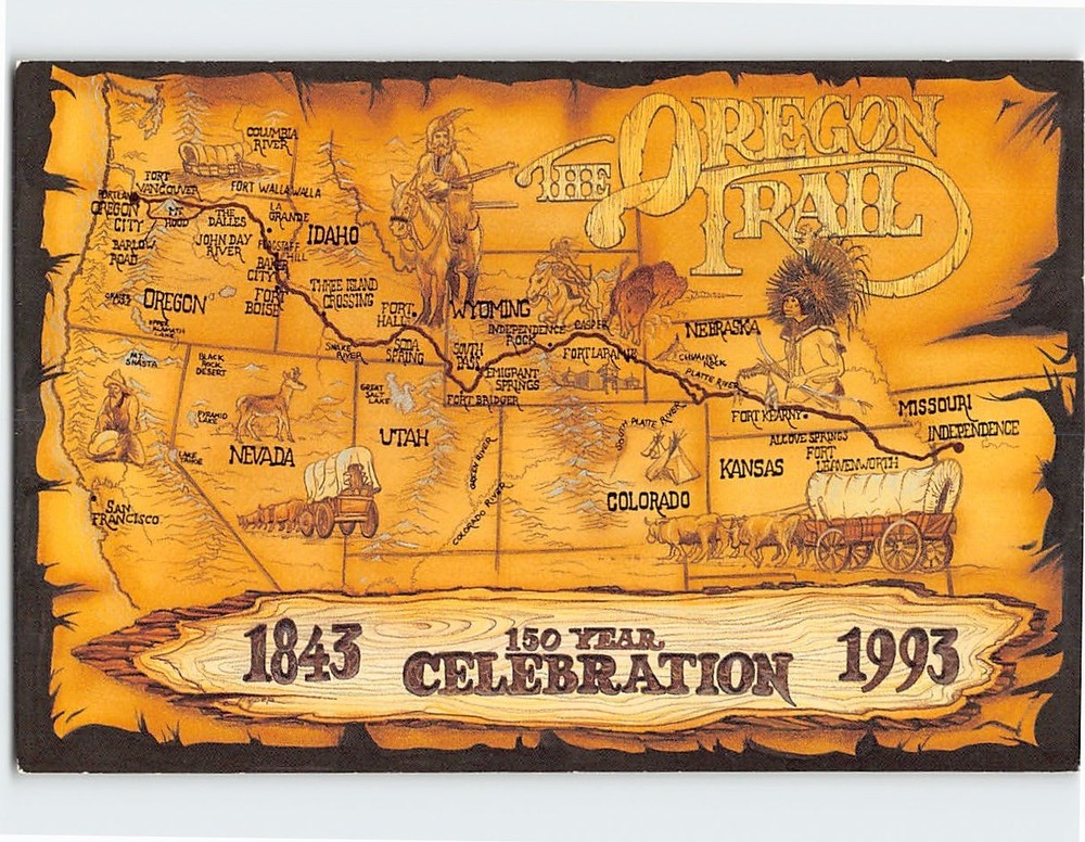 Postcard The Oregon Trail USA