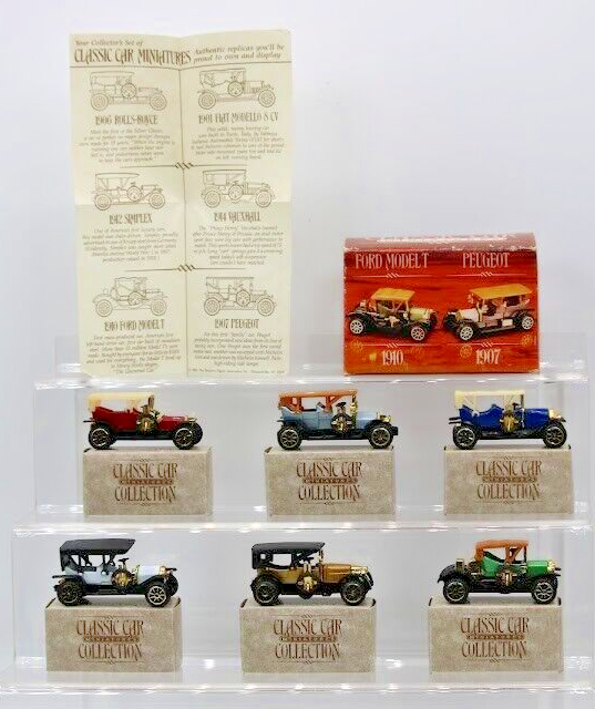 Collector's Set of 6 Classic Car Miniatures Reader's Digest Die-Cast