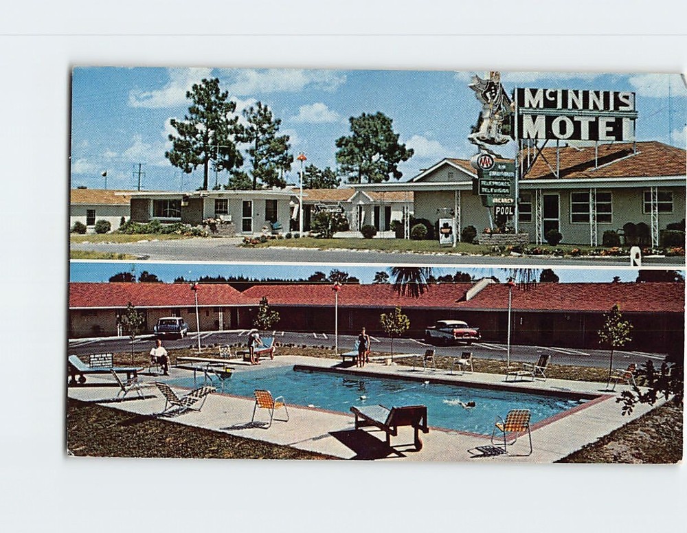 Postcard McInnis Motel Fayetteville North Carolina USA