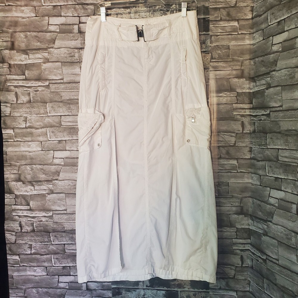 Fly Girl Cargo White Midi Skirt Beachy Summer Vacation Minimalist Medium Italy