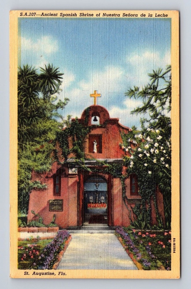 St Augustine FL-Florida, Shrine Nuestra Senora de la Leche Vintage Postcard