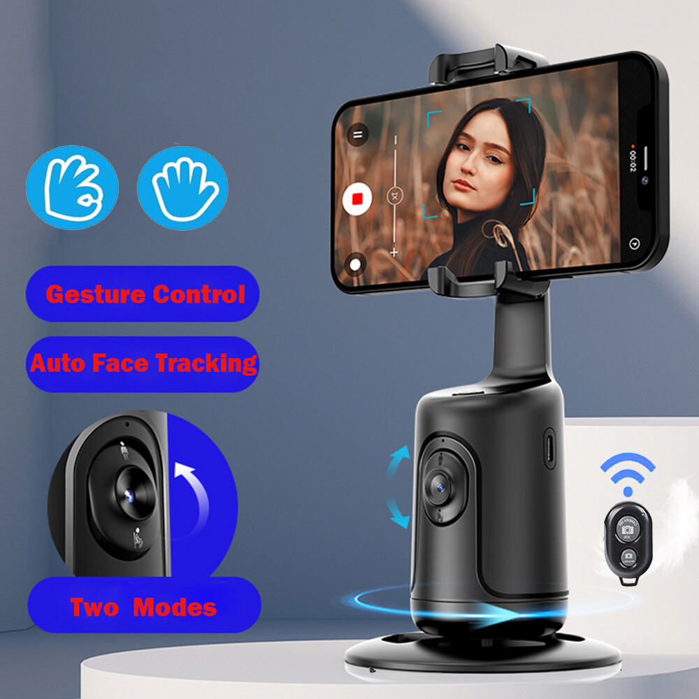 Auto Face Tracking Tripod with Remote 360° Rotation Tracking Phone Holder Stand