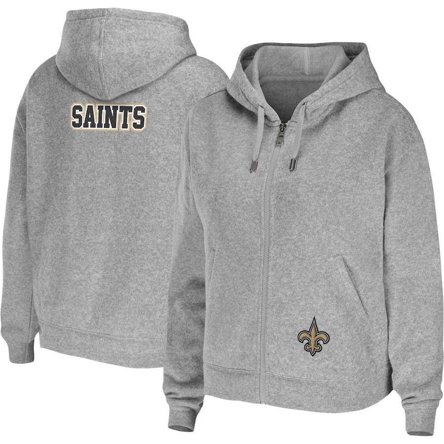 New Orleans Saints Erin Andrews WEAR Women’s Full Zip Hoodie Medium Size WARM
