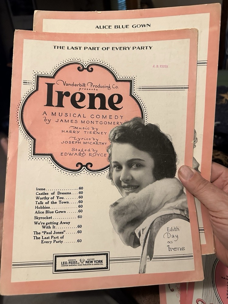 E Stage Musical  Sheet Music from IRENE Photo Cover  Version 2-pack