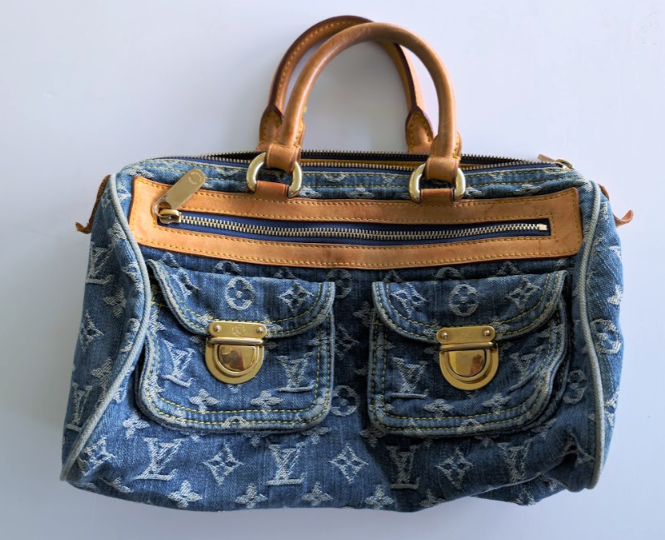 Louis Vuitton Neo Speedy Duffle in Medium Blue Denim