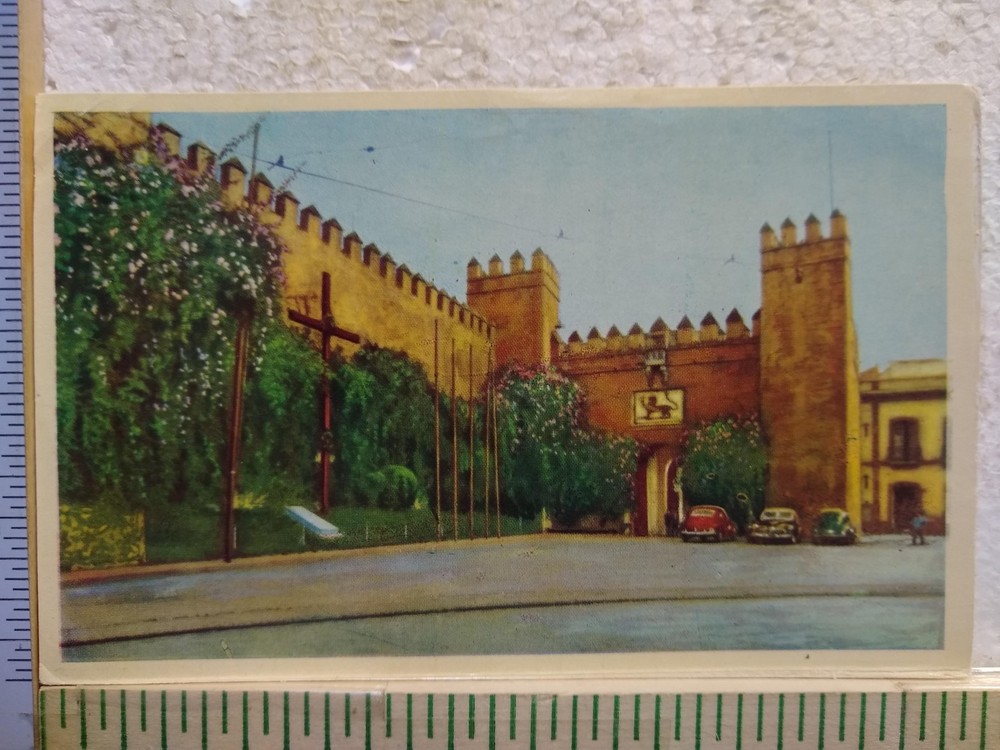 Postcard Puerta del León Seville Spain