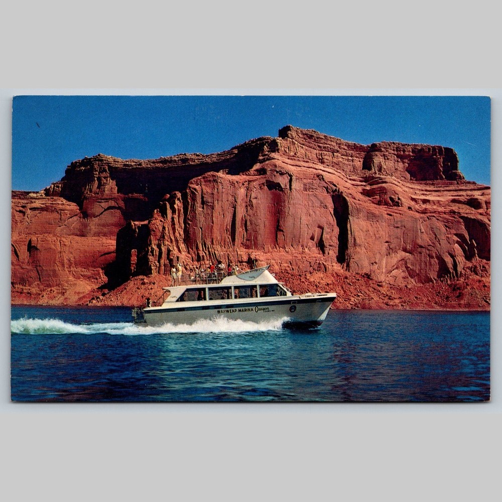 Postcard Wahweap Lodge & Marina Lake Powell Arizona Scenic Tour Boat
