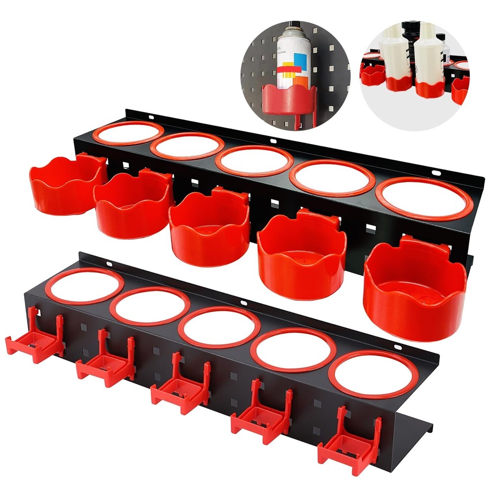 Spray Bottle Holder, 2 Pack Spray Bottle Storage Rack with Spray Bottle, Spra...