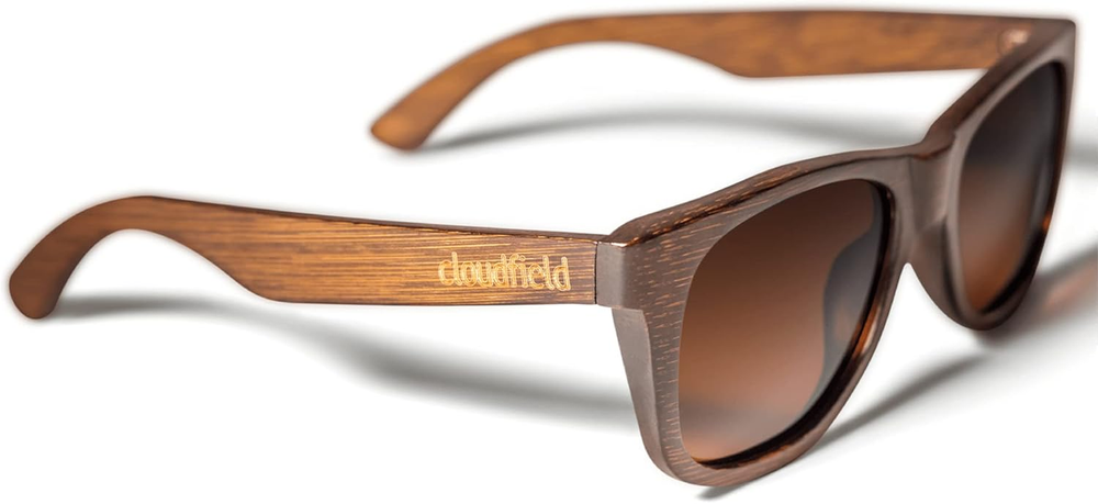 Gafas de sol con montura de madera para hombre y mujer con lentes polarizadas de 9 capas y dobles