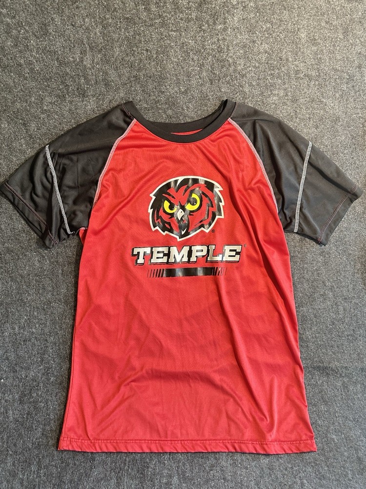 OVB Temple Owls Shirt Mens Large Red NCAA Football University Team Logo Tee