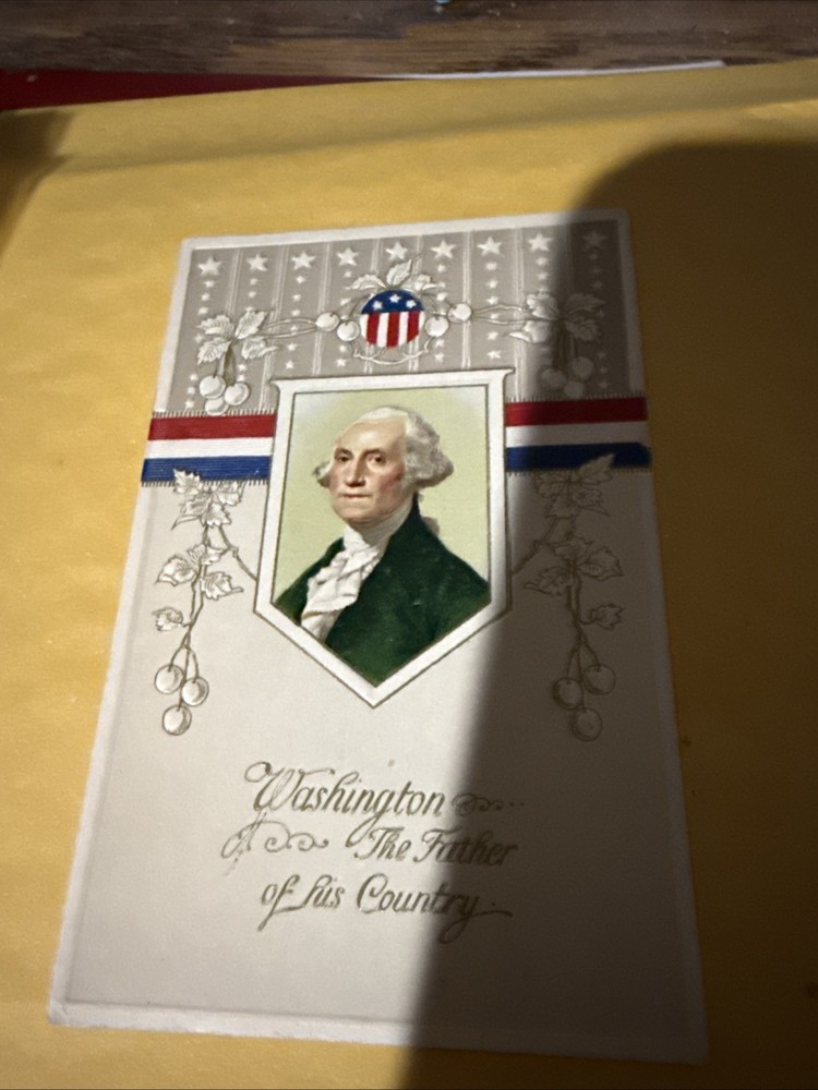 Postcard Patriotic George Washington Father Of Country
