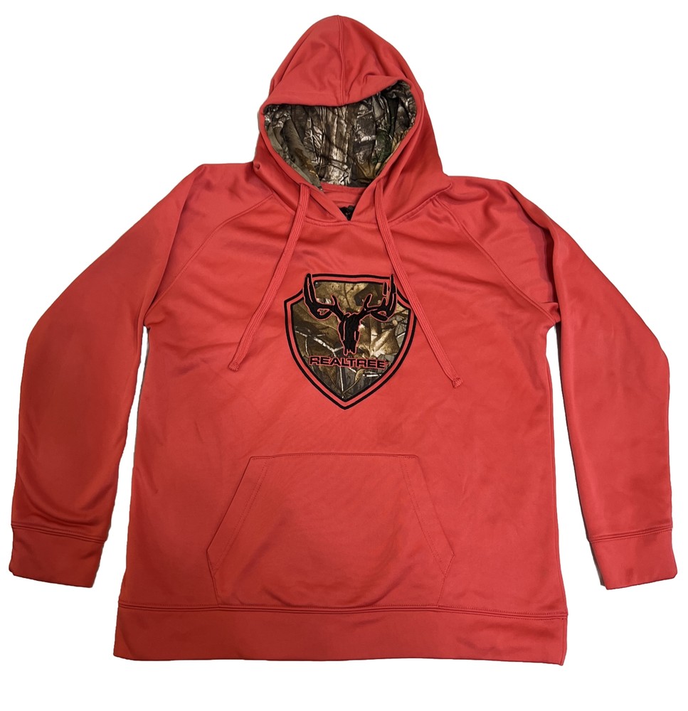 Realtree Womens Hoodie Sweatshirt Hooded Pink Size Large Camo Cottonwood Canyon